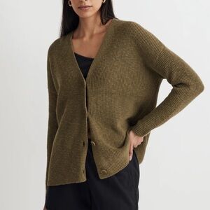 Madewell V-Neck Button-Front Cardigan Sweater NL146 Goblin Core Forestcore small